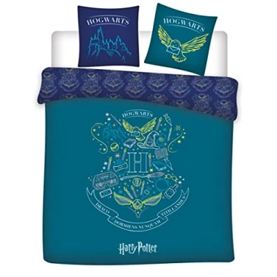 Afbeelding van Harry Potter Dekbedovertrek Groen/ Turquoise Polyester 240 x 220 cm