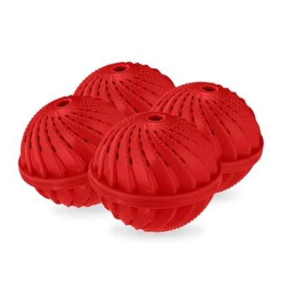 Afbeelding van Relaxdays wasbol wasmachine set van 4 eco wasbal 1000 wasbeurten huidvriendelijk