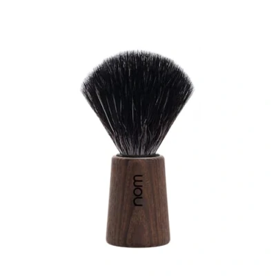 Afbeelding van Nom scheerkwast Theo black fibre donker hout