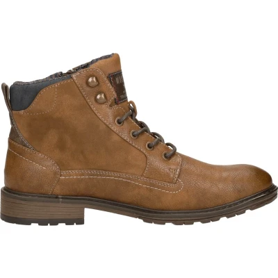 Afbeelding van Mustang Heren Veterschoenen Hoog cognac Maat 45