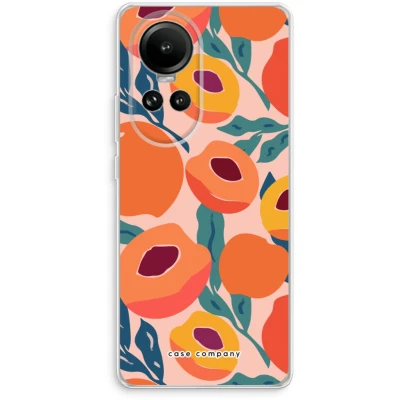 Afbeelding van Case Company® hoesje geschikt voor Oppo Reno 10 Perzik Soft Cover Telefoonhoesje Bescherming aan alle Kanten en Schermrand