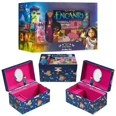 Afbeelding van Disney Encanto Muzikale sieradendoos voor meisjes, prinses, ijskoningin, opbergdoos met Mirabel, de kleine zeemeermin, Ariel, Elsa, muziekdoos, cadeau meisjes (Encanto, meerkleurig)