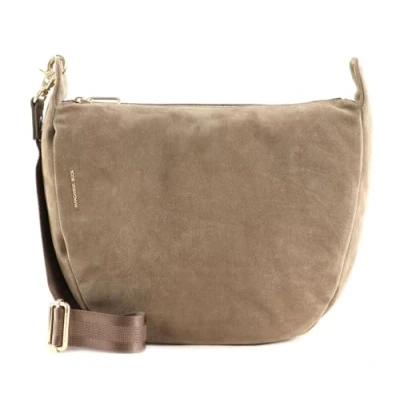 Afbeelding van MANDARINA DUCK Schoudertas Mellow Velvet Hobo Bag Taupe