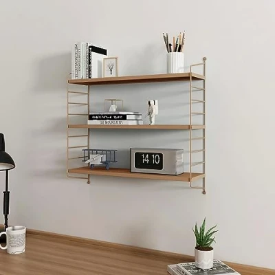 Afbeelding van Wandplank Strängnäs verstelbaar 50x60x15 cm lichtbruin