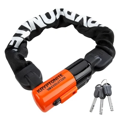 Image de Kryptonite evolution série 4 mini 1055 chaîne dantivol noir orange 10 mm