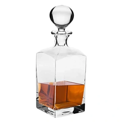 Afbeelding van Krosno Decanter glazen whiskykaraf, 1000 ml, Caro collectie, perfecte decoratie voor thuis, restaurants, feesten, ideaal als cadeau