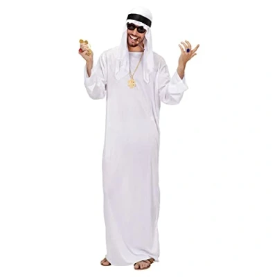Afbeelding van Widmann 1001 Nacht &amp; Arabisch Midden Oosten Kostuum Arabische Sjeik Man Wit / Beige Medium Carnavalskleding Verkleedkleding