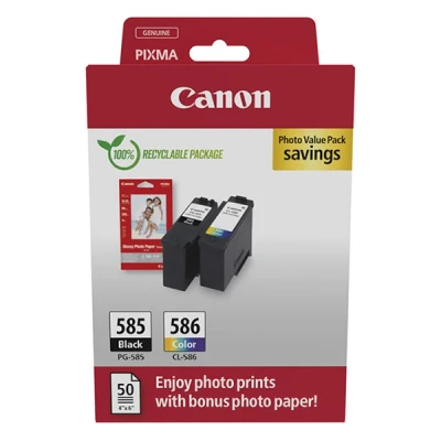 Image de Canon Pack Photo Value Pg 585/cl 586 Noir Et Couleur (6205c004)
