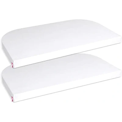 Image de Draphousse jersey babybay deluxe double pack adapté aux modèles Maxi, Midi, Boxspring, Comfort et Plus, blanc, 89 x 50 cm (pack double)