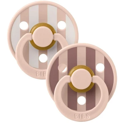Afbeelding van BIBS Fopspeen Colour Studio Block Blush 6 18 Mnd 2 St