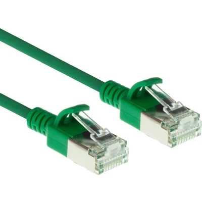 Afbeelding van ACT DC7703 LSZH U/FTP CAT6A Datacenter Slimline Patchkabel Snagless RJ45 Connectoren Groen 3 meter