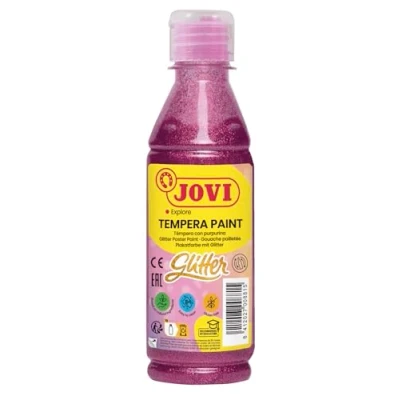Image de JOVI peinture à tempera base d&#039;eau liguide Rose paillettes 250 ml