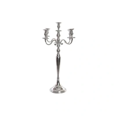 Afbeelding van Kroonkandelaar Home ESPRIT Zilverkleurig Aluminium Verchroomd 42 x 70 cm