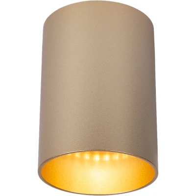 Afbeelding van Atmooz Plafondlamp Nuo Fix Goud Ø 7 cm Metaal GU10 Fitting 50W Luxe Verlichting voor Werkbladen en Kamers