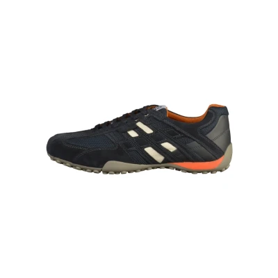 Afbeelding van Geox Snake Sneakers laag, Heren, Maat: 48, Blue Veloursleer