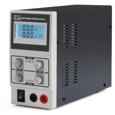 Afbeelding van Velleman Laboratoriumvoeding, schakelend, regelbaar, 0 30 VDC/0 3 A, stroombegrenzing, kortsluitbestendig, lcd scherm, grijs