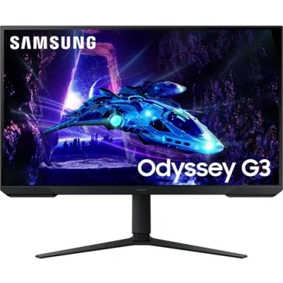 Afbeelding van Monitor 32 inch Samsung Gaming Odyssey G3 G30D zwart VA 1920 x 1080 1 ms 250 cd/m² 180 Hz HDMI DisplayPort in hoogte verstelbare standaard draaibaar kantelbaar
