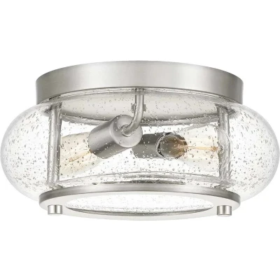 Afbeelding van Quoizel LED Plafondlamp Trilogy 2X E27 Max 60W Dimbaar Brushed Nickel
