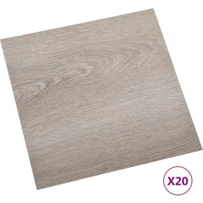 Afbeelding van Vloerplanken 20 st zelfklevend 1,86 m² PVC taupe