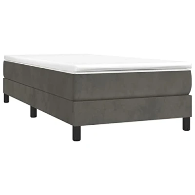 Image de vidaXL Cadre de lit sans matelas gris foncé 90x190 cm velours3120743