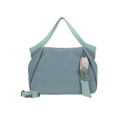 Afbeelding van Fritzi aus Preußen Schoudertas Slouchy Sky Shopper Blue Lime Blauwgrijs