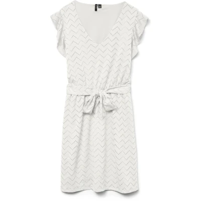 Afbeelding van VERO MODA VMTHAS SL SHORT V NECK DRESS JRS GA VO Dames Mini jurken