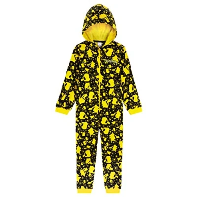 Afbeelding van Pokemon Onesie Jongen, Pokémon Kleding voor Kinderen, Pikachu Fleece met Capuchon, Zachte Jongens Pyjama, Nachtkleding Gift for Kids, Veelkleurig, 4 5 jaar