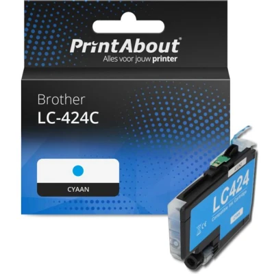 Afbeelding van Huismerk Brother LC 424C Inktcartridge Cyaan