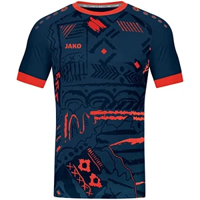 Afbeelding van JAKO Shirt Tropicana MC Navy/flame