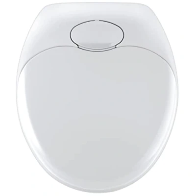 Afbeelding van WENKO Family Easy Close WC bril, 2 in 1, voor kinderen en ouders, met automatisch softclose mechanisme, thermoplastic, 35,5 x 38 cm, wit