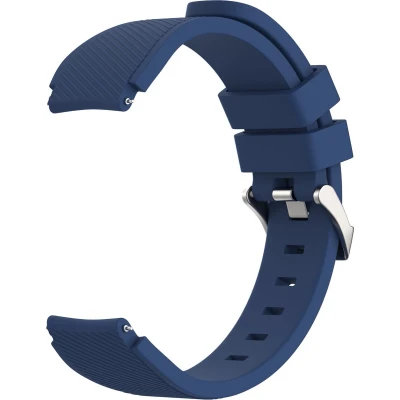 Afbeelding van imoshion Flexibel Siliconen 22 mm bandje Geschikt voor Garmin Venu 2 / Fenix 7 Pro 7s 6 Vivoactive 4 Polar Grit X Vantage M2 V2 Donkerblauw