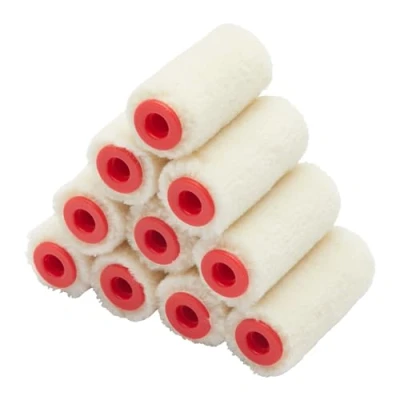 Afbeelding van ProDec 10 x 5,1 cm glanzende mohair microrollen voor een gladde afwerking met en satijnen verf, lak, houtvlekken op plinten, vensterbanken, deuren,