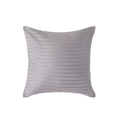 Afbeelding van Homescapes kussensloop 40 x cm met satijnen strepen zilvergrijs, draaddichtheid 330