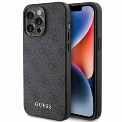 Afbeelding van Guess 4G Back Case Geschikt voor Apple iPhone 15 Pro Max (6.7&quot;) Grijs