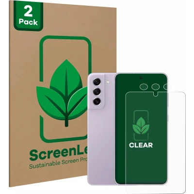 Afbeelding van ScreenLeaf Screenprotector voor Samsung Galaxy S21 FE 5G (Voor+Camera) Duurzame schermbescherming Folie Beschermfolie transparant (2 Stuks)