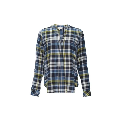 Afbeelding van s.Oliver Geruite Blouse, Dames, Maat: 36, Navy