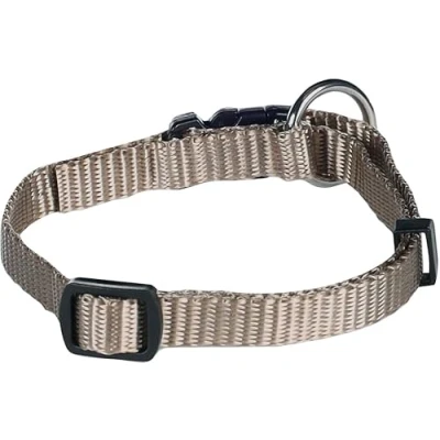 Afbeelding van Hond Halsband Ziggi Greige XS 20 35cm 10mm