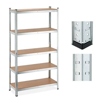 Afbeelding van Relaxdays stellingkast staal opbergrek garage stellingrek voorraadkast 180 cm hoog