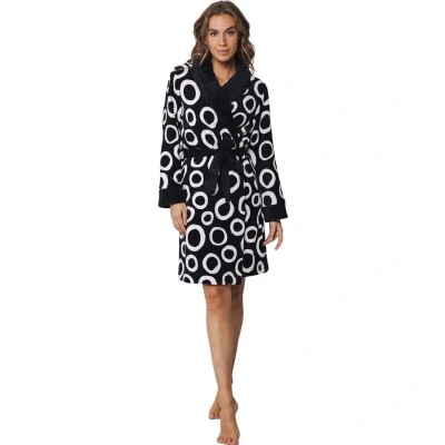 Afbeelding van Fleece duurzame badjas Rebelle Zwart Maat XL