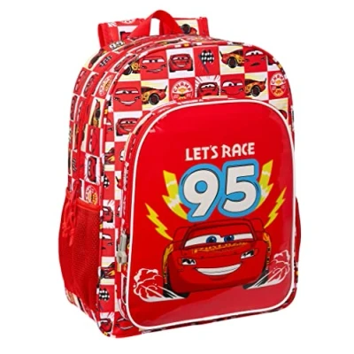 Afbeelding van Schoolrugzak Cars Let&#039;s race Rood Wit (33 x 42 14 cm)