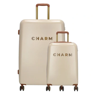 Afbeelding van Charm London Travel Trolley Set beige