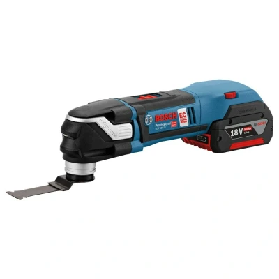 Afbeelding van Bosch GOP 18 V 28 18V Li Ion Accu multitool set (2x 5.0Ah accu) + 16 delige accessoireset in L Boxx koolborstelloos 06018B6003