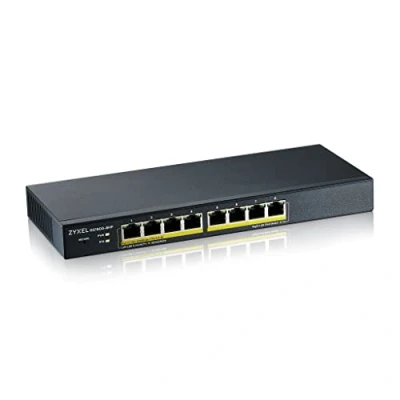 Image de Zyxel GS1900 8HP Commutateur intelligent 8 x 10/100/1000 (PoE+) de bureau, fixation murale PoE+ (70 W)