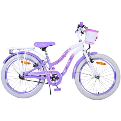 Afbeelding van Volare Lovely Kinderfiets Meisjes 20 inch Paars Twee handremmen