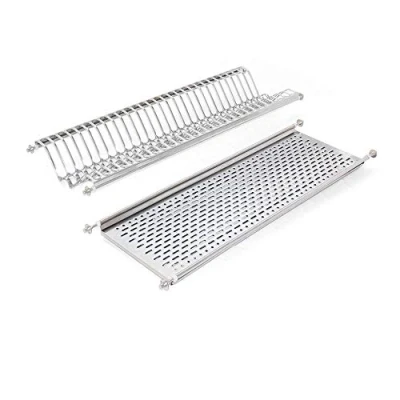 Afbeelding van Emuca Hangend afdruiprek voor borden en glazen, breedte 80 cm, binnenbreedte module 735 770 mm, roestvrij staal