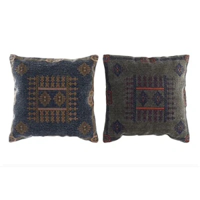 Afbeelding van Kussen DKD Home Decor Blauw Oranje Arabisch 50 x 10 cm (2 Stuks)