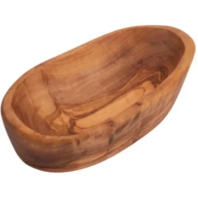Afbeelding van Bowls and Dishes Pure Olive Wood olijfhouten Schaal Rustique ovaal 17 cm BBQ tip!