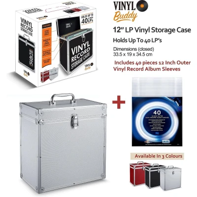 Afbeelding van LP koffer Vinyl voor 40LPs PLUS 40x Beschermhoezen