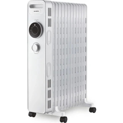 Afbeelding van Kumtel Olieradiator Elektrisch Thermostaat 3 Standen tot 2300W Gemakkelijk Draagbaar Antivriessysteem 11 Vinnen Wit Salery Home