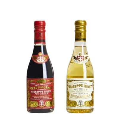 Afbeelding van Giusti Set met aceto Balsamico de Modena IGP 3 Oro medailles 250 ml en Agrodolce Blanc Conduction